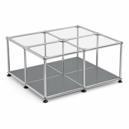 Block Coffee Table Mid-Grey (Lead Time: 8-12 Weeks) Glass