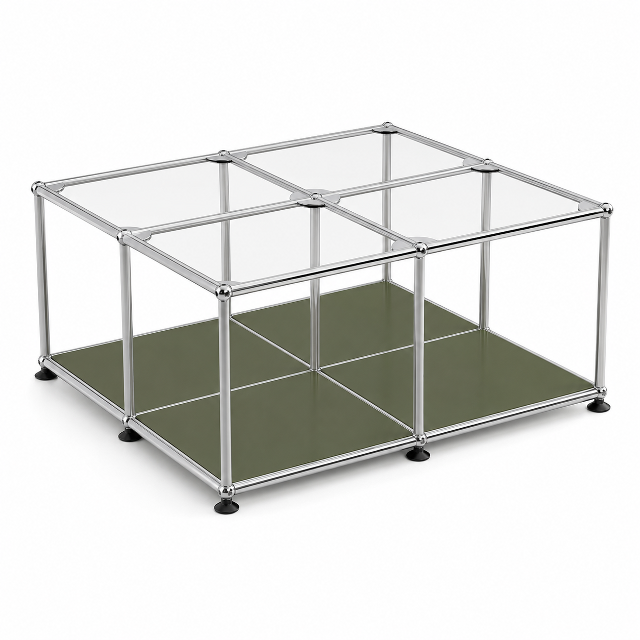Block Coffee Table Olive Green (Lead Time: 8-12 Weeks) Glass