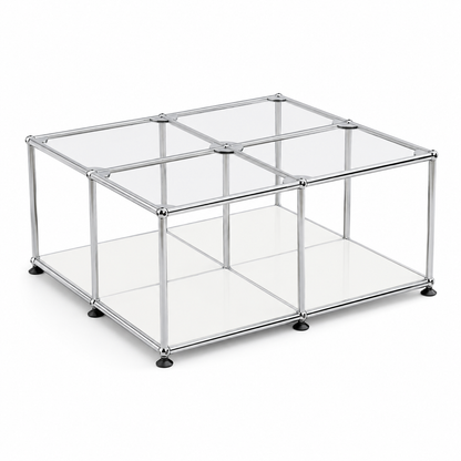 Block Coffee Table Pure White (Lead Time: 8-12 Weeks) Glass