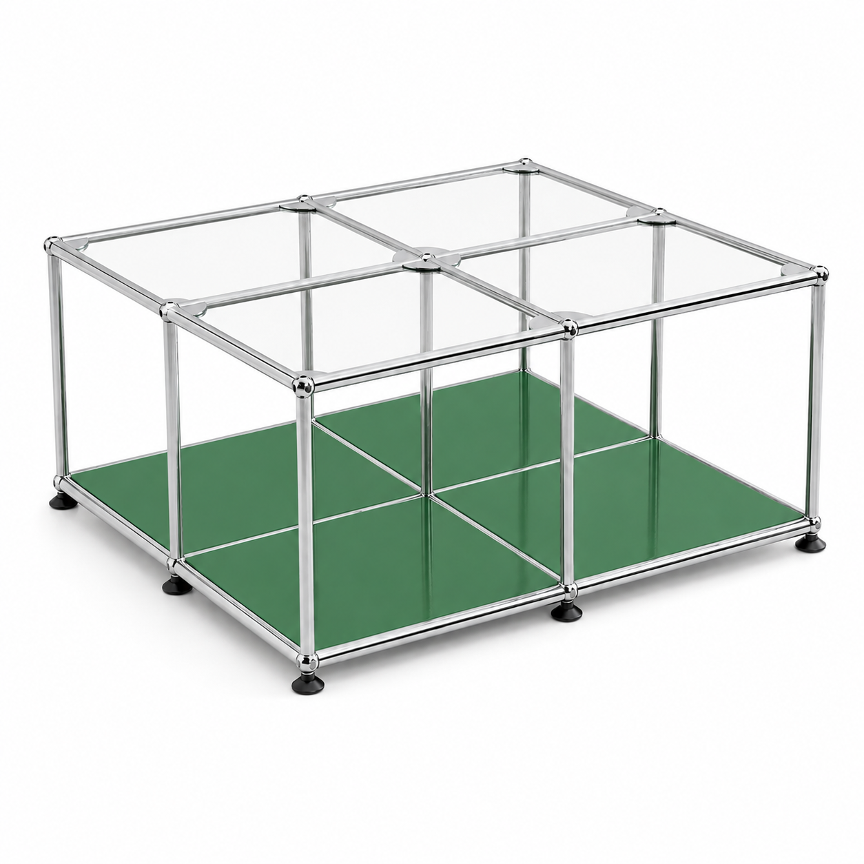 Block Coffee Table Green (Lead Time: 8-12 Weeks) Glass