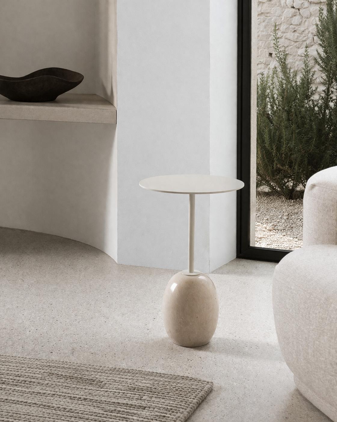 Dolce Side Table - Crema Marble