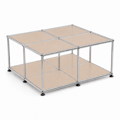 Block Coffee Table Beige (Lead Time: 8-12 Weeks) Coloured Panels
