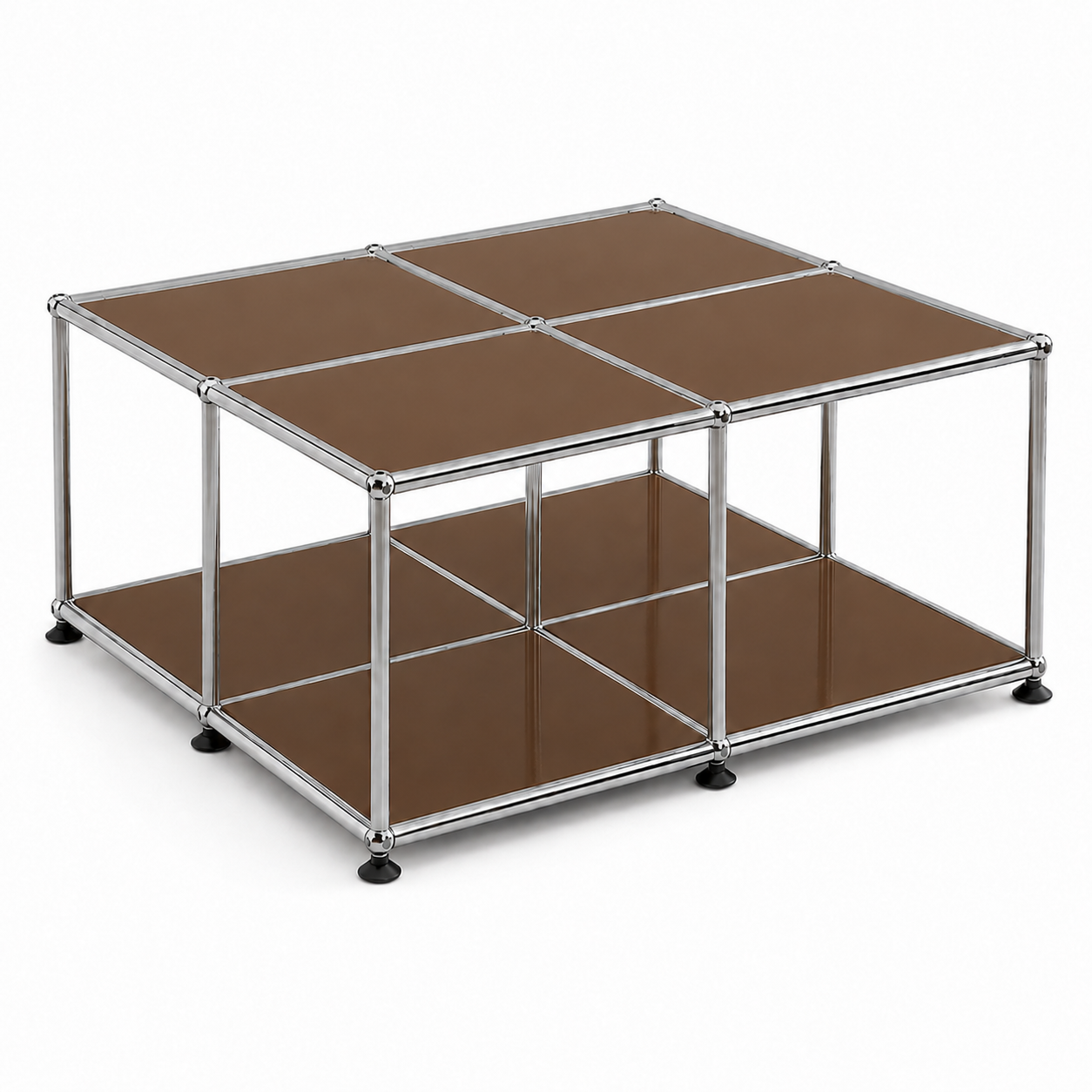 Block Coffee Table Brown (Lead Time: 8-12 Weeks) Coloured Panels