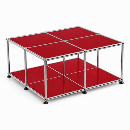 Block Coffee Table Ruby Red (Lead Time: 8-12 Weeks) Coloured Panels