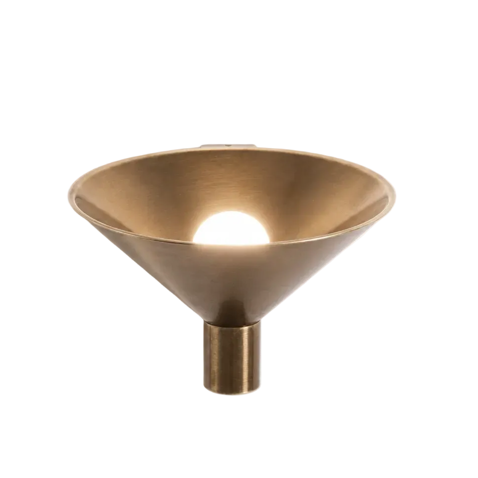 Conic Wall Lamp - Polished Brass - Indoor/Outdoor