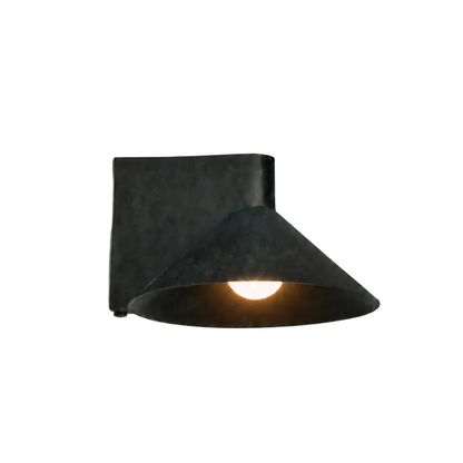 Conic Wall Lamp - Blackened Steel - Indoor/Outdoor Blackened Steel (In Stock)