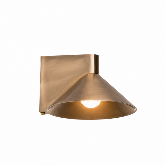 Conic Wall Lamp - Polished Brass - Indoor/Outdoor Polished Brass (In Stock)