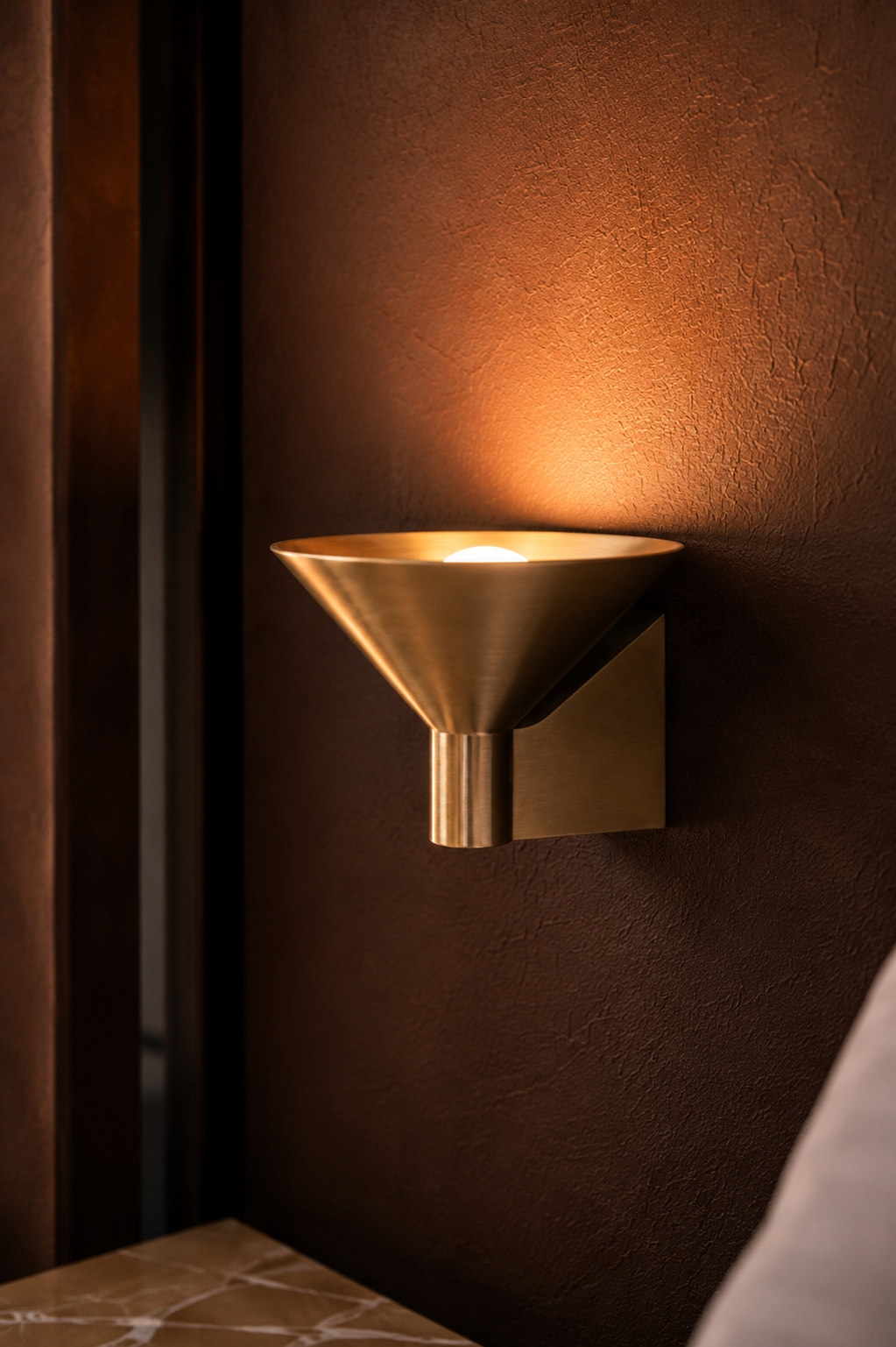 Conic Wall Lamp - Polished Brass - Indoor/Outdoor