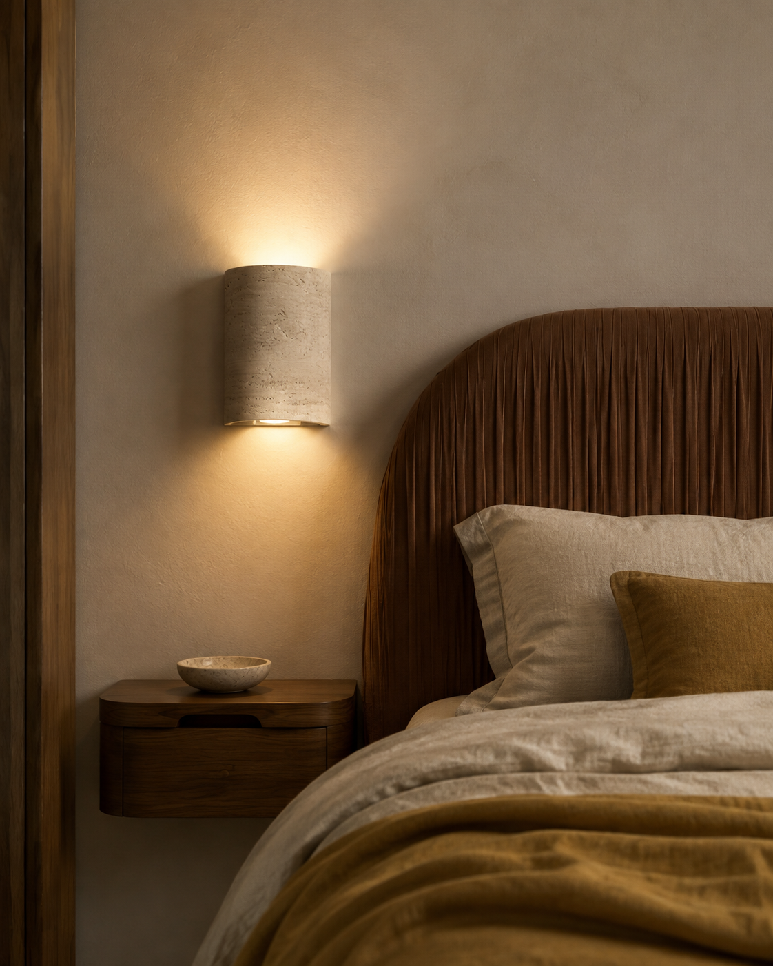 Tivano Light Up/Down Wall Sconce in Travertine (Indoor & Outdoor)