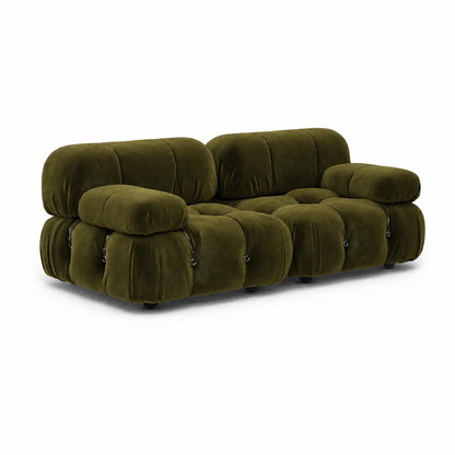 Camaleonda Modular Sofa Premium Reproduction - 2 Seater Velvet - Moss Bronze