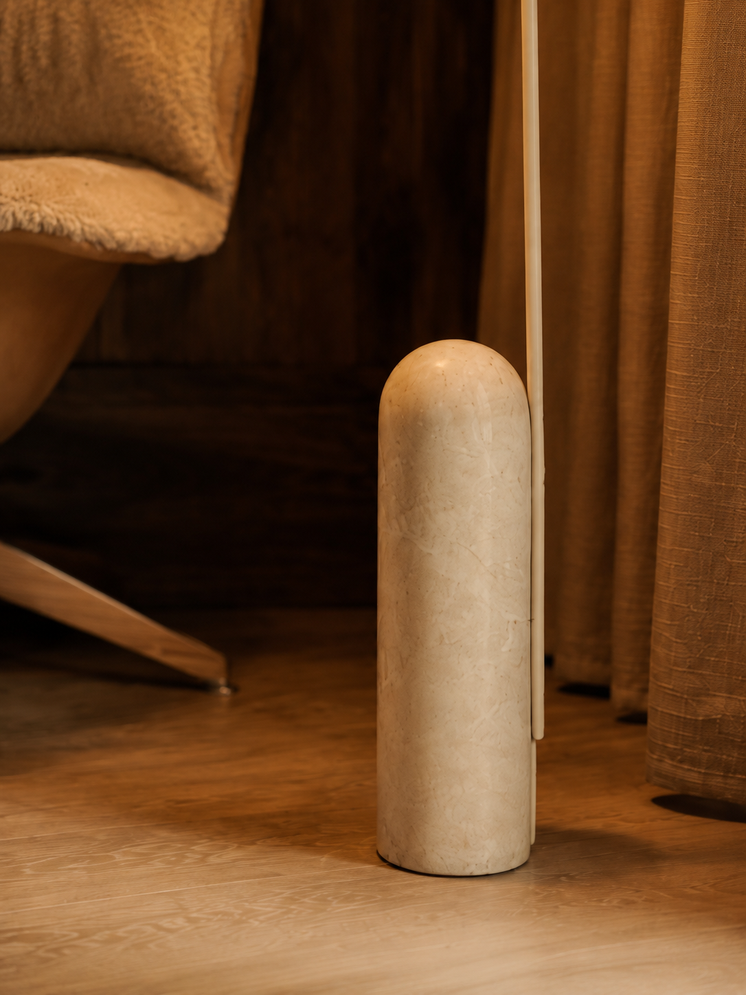 Leaf Floor Lamp - Travertine