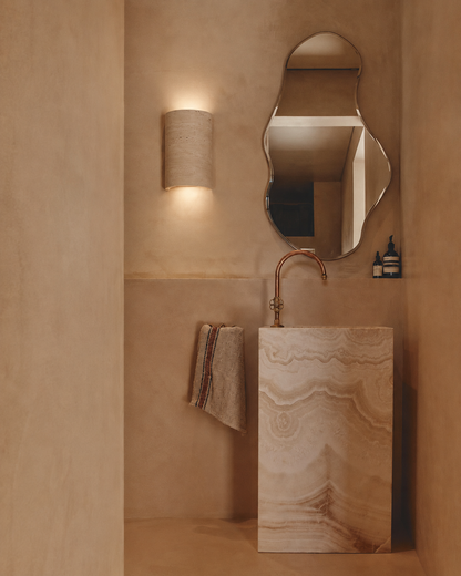 Tivano Light Up/Down Wall Sconce in Travertine (Indoor & Outdoor)