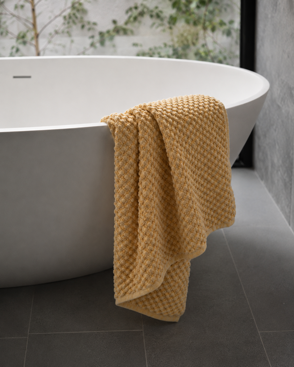 Waffle Knit Bath Towel - 100% Cotton - 70 x 140cm