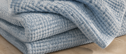 Waffle Knit Hand Towel Set Of 2 - 100% Cotton - 70 x 50cm