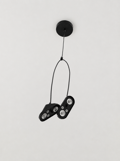 Lune Pendant - Dupont Paper - White/Black