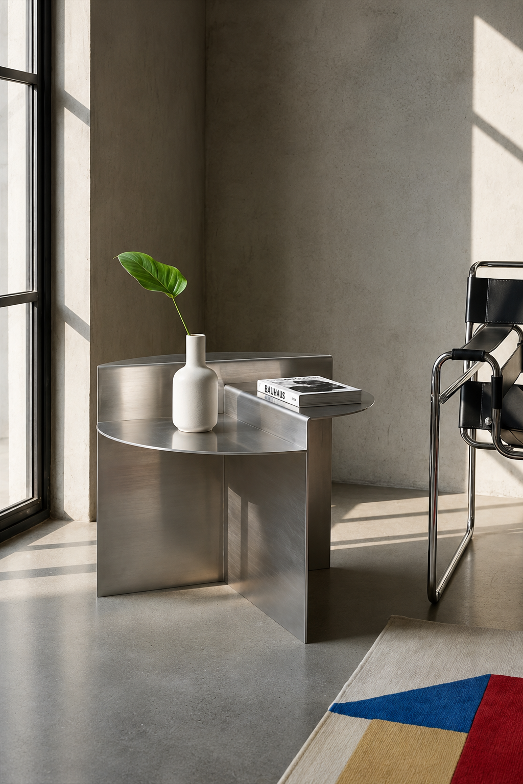 The Join Round Side Table - Aluminum