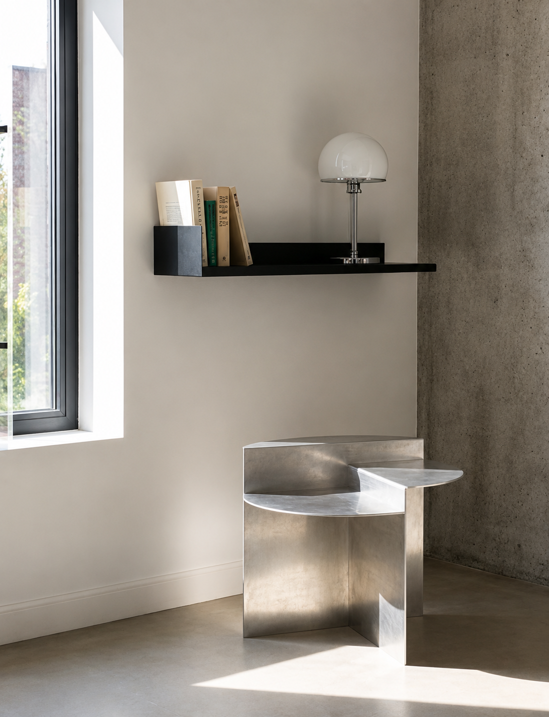The Join Round Side Table - Aluminum