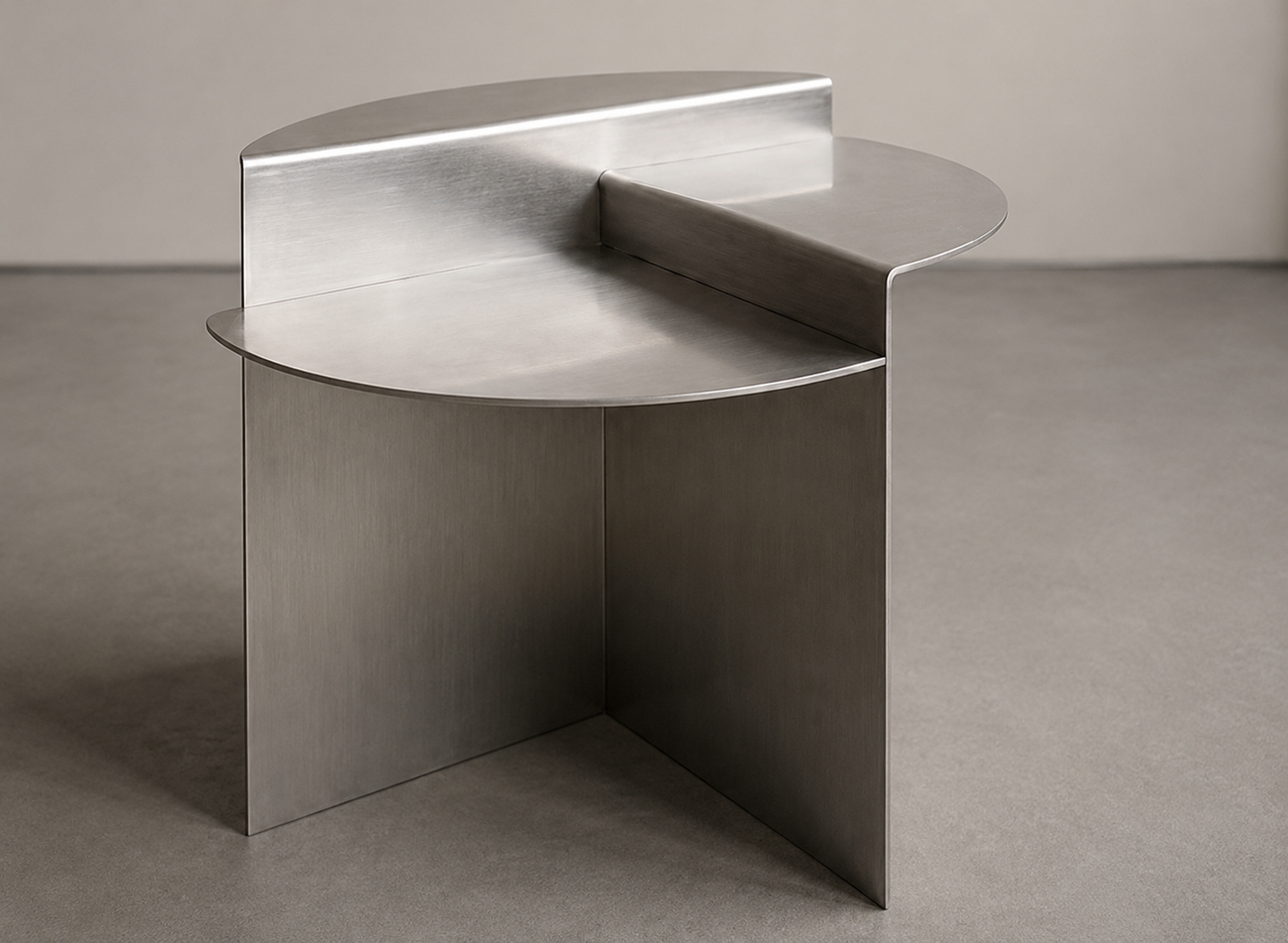 The Join Round Side Table - Aluminum