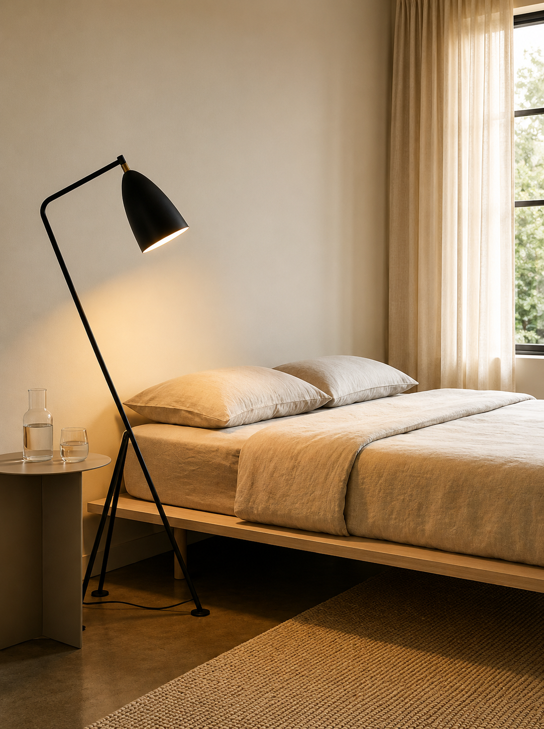 Cavaletta Tripod Floor Lamp - Matt Black/Brass