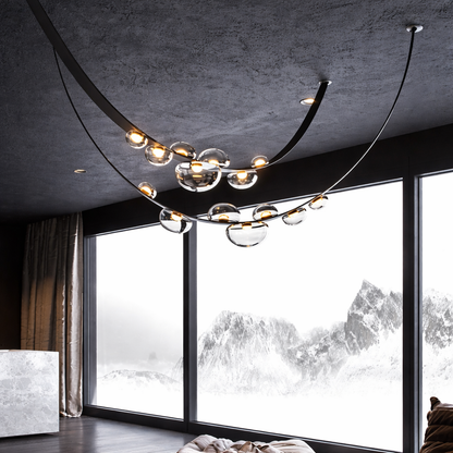Vetro Ceiling Light - Black - 300cm