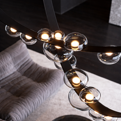 Vetro Ceiling Light - Black - 300cm
