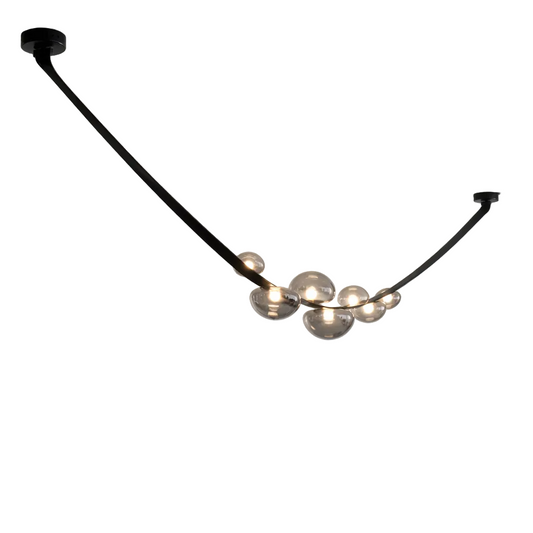 Vetro Ceiling Light - Black Strap - 300cm