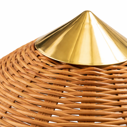 Conical Floor Lamp 154cm - Bamboo
