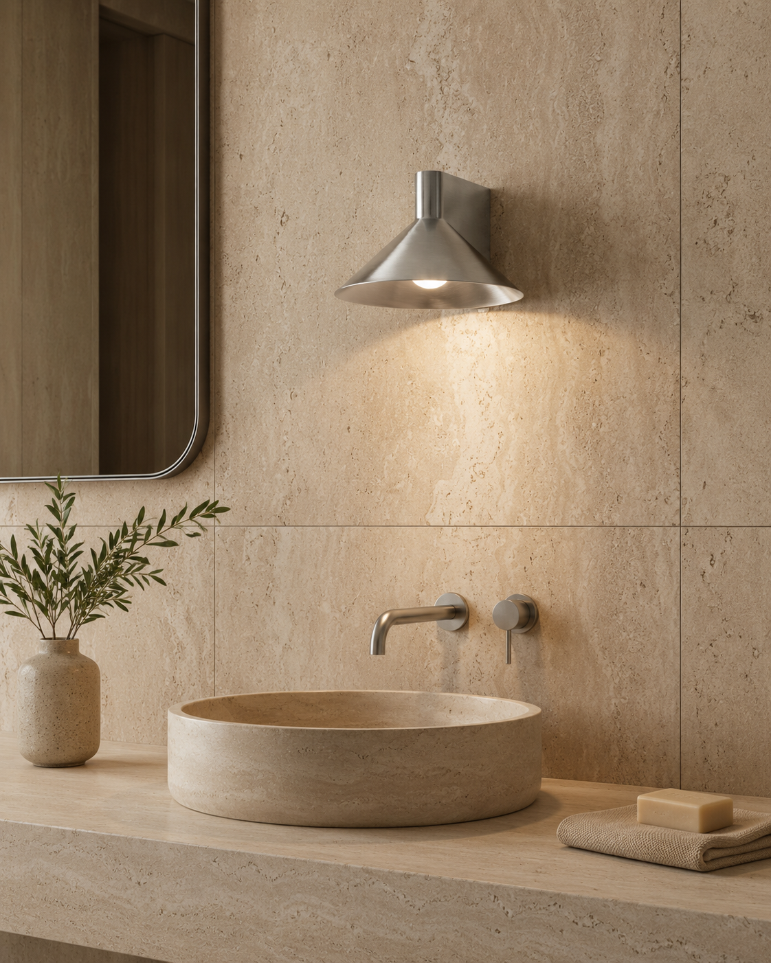 Conic Wall Lamp - Stainless Steel - Indoor/Outdoor