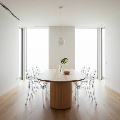 Eclipse Dining Table Long - Natural Oak Wood - 258cm