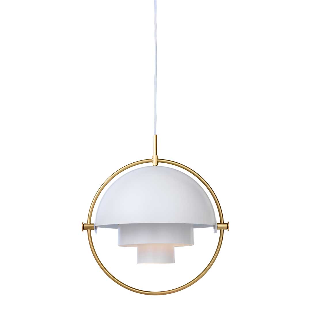 Multi Lite Pendant - White/Brass - Premium Reproduction
