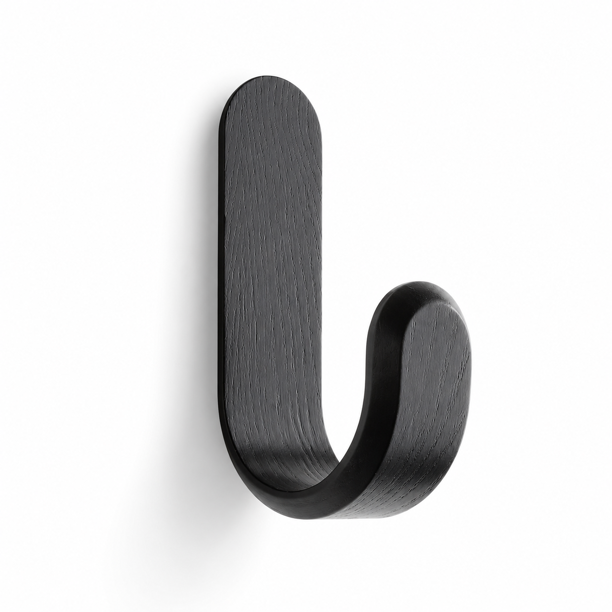 Curve Wall Hook - Ash Wood Black (In Stock)