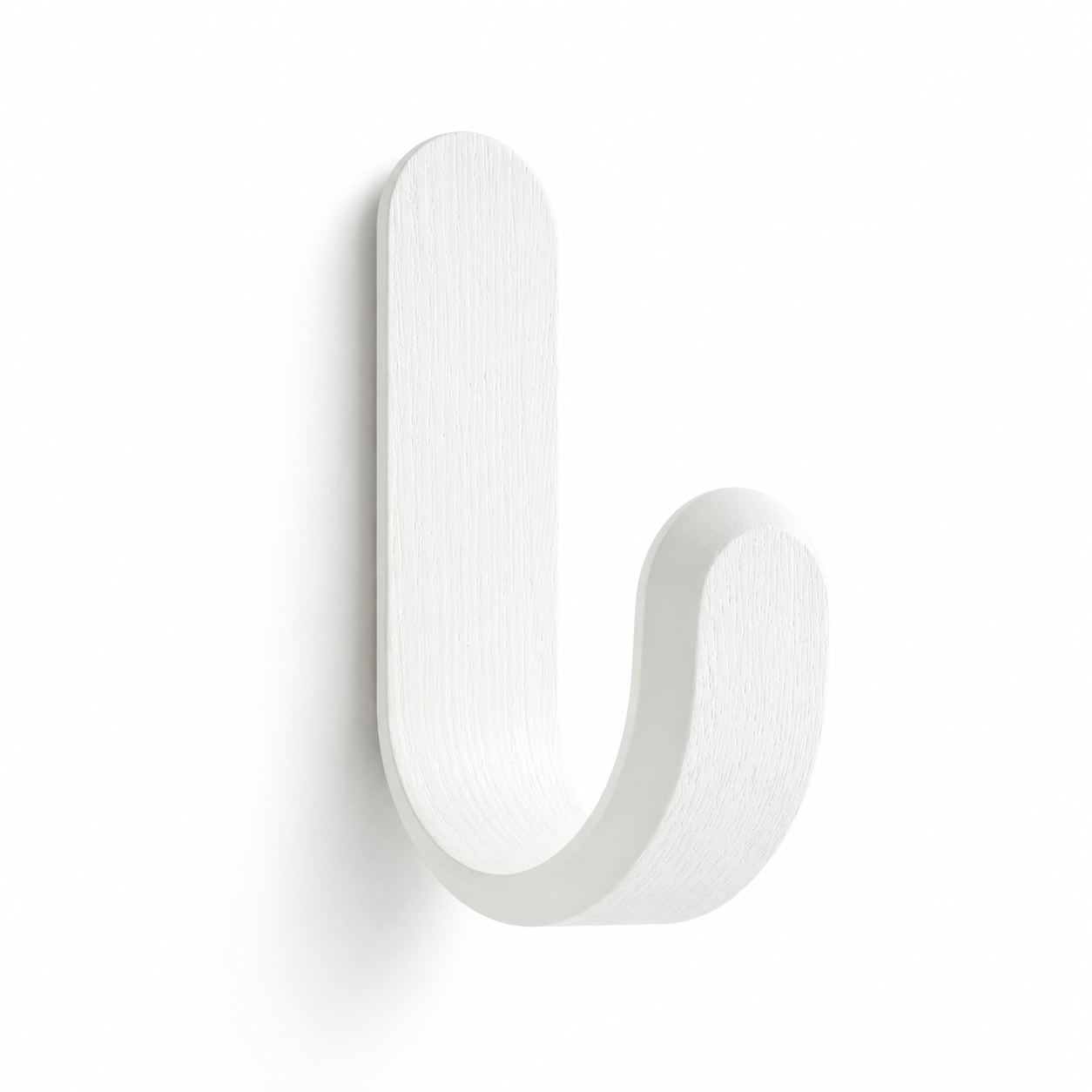 Curve Wall Hook - Ash Wood White (In Stock)