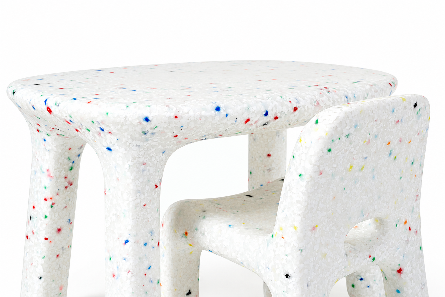 Kid's Confetti 1 Table & 2 Chairs Set - Indoor/Outdoor