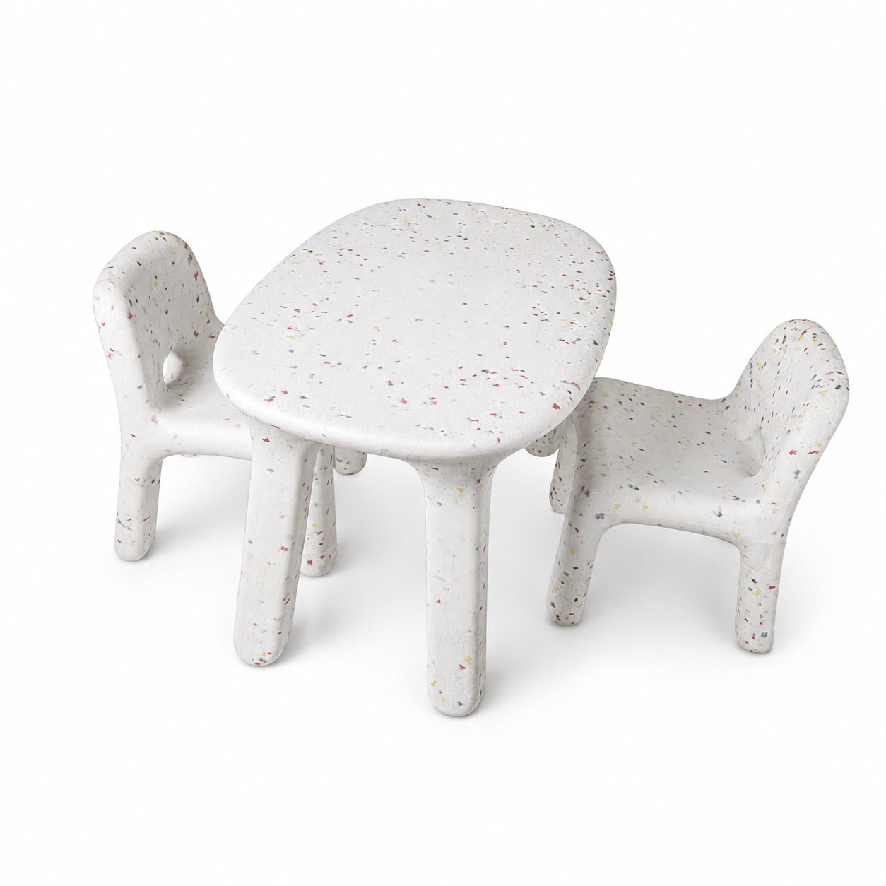 Kid's Confetti 1 Table & 2 Chairs Set - Indoor/Outdoor