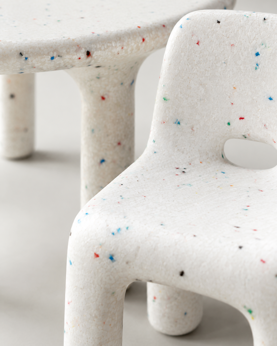 Kid's Confetti 1 Table & 2 Chairs Set - Indoor/Outdoor