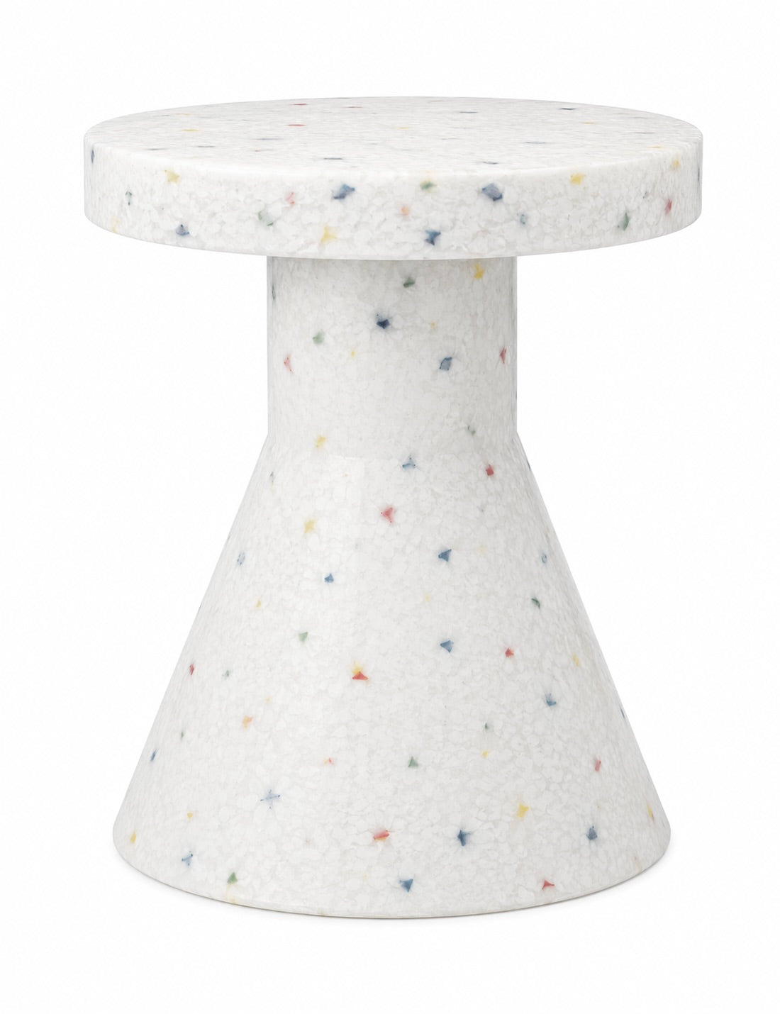 Speck Stool - Style 3 White Mixed HP-11 (In Stock)
