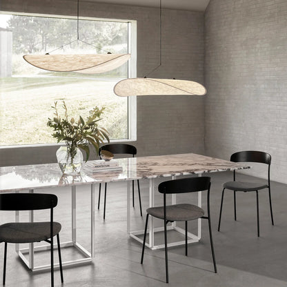 Lune Pendant - Dupont Paper - White/Black