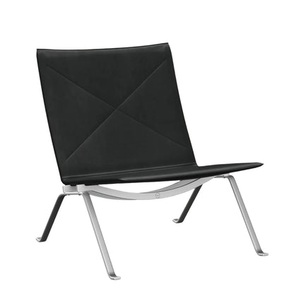 Enzo Lounge Chair - Leather - Steel Frame