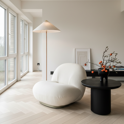 Lune Lounge Chair - Ivory Boucle