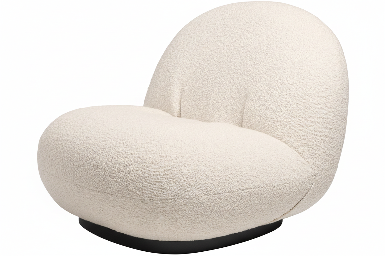 Lune Lounge Chair - Ivory Boucle