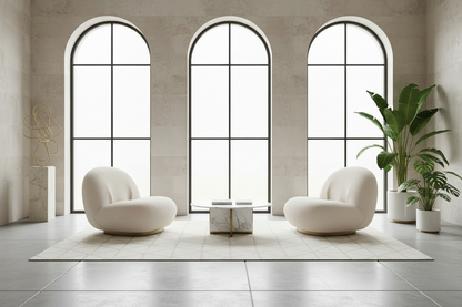 Lune Lounge Chair - Ivory Boucle