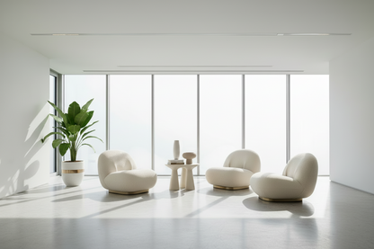 Lune Lounge Chair - Ivory Boucle