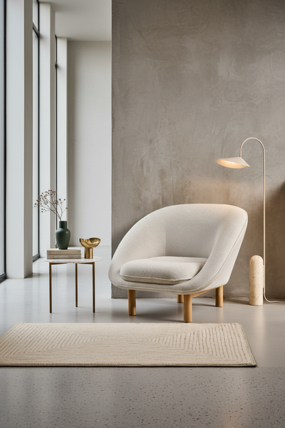 Leaf Floor Lamp - Travertine