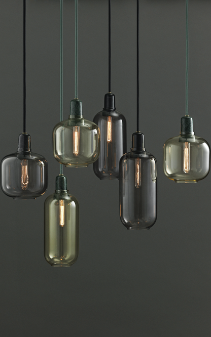 NORMANN COPENHAGEN | Amp Lamp - Gold/Green (Multiple Sizes)