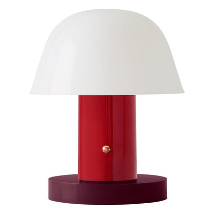 Sophia Portable Table Lamp - Maroon & Grape