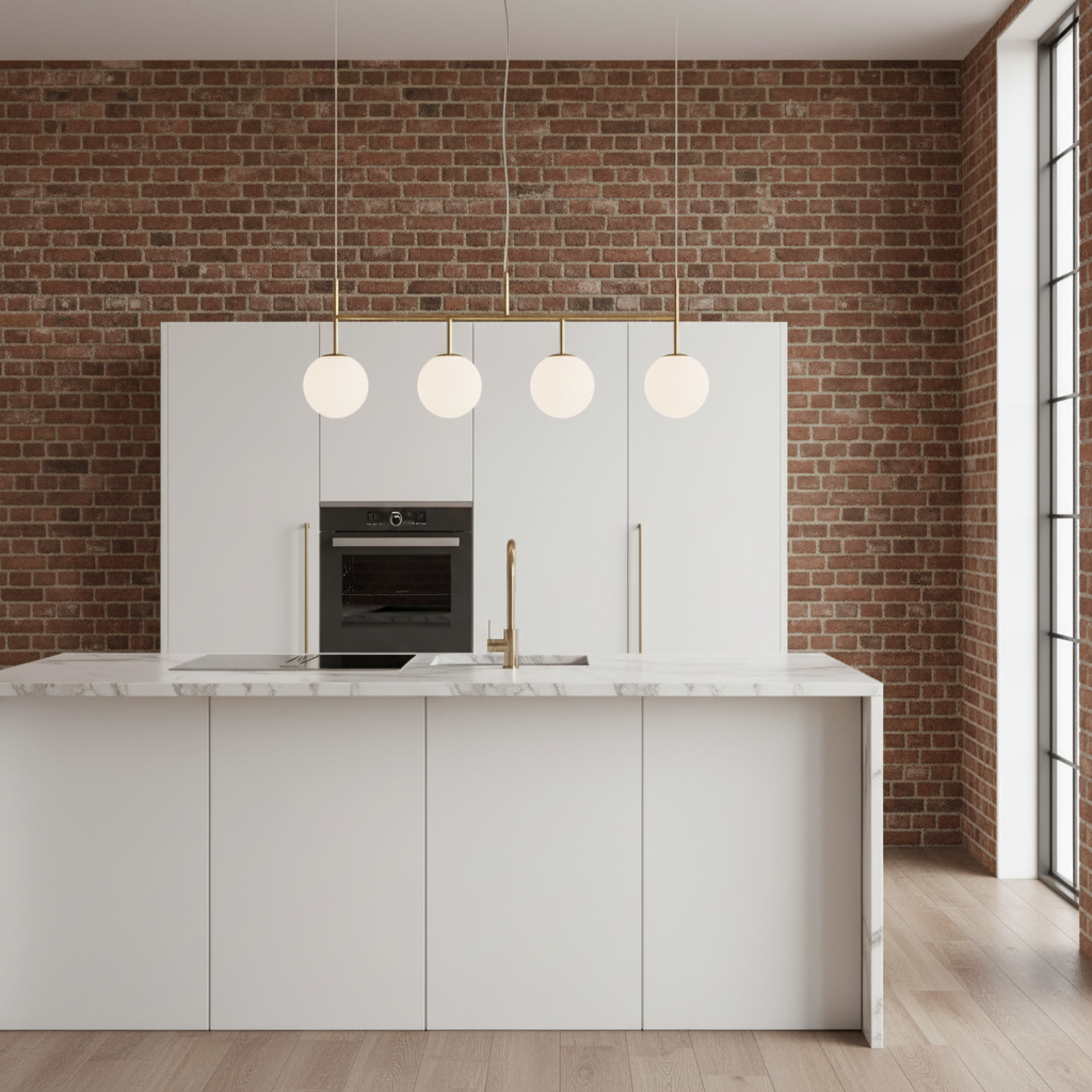 Perle Pendant Rail - Polished Brass
