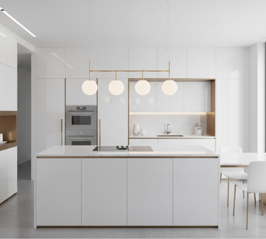 Perle Pendant Rail - Polished Brass