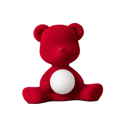 Teddy Lamp Velvet Finish - Red