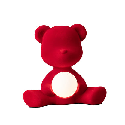 Teddy Lamp Velvet Finish - Red