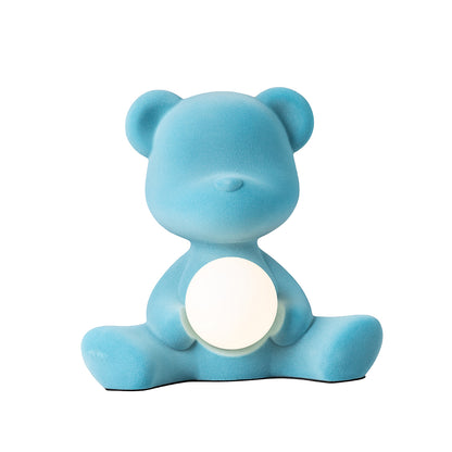 Teddy Lamp Velvet Finish - Light Blue
